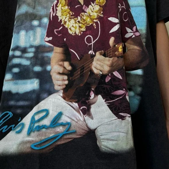 Vintage 1990s Elvis Presley Band Graphics Black Single Stitched Tee Shirt - Picture 6 of 6